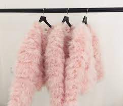 Baby Pink Fluffy Feather Jacket Marabou