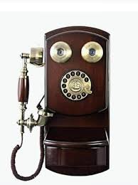 Antique Retrograde Wall Telephone