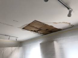 ceiling drywall repair on water damage