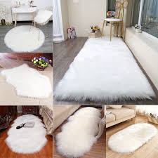 Fluffy Rug Faux Fur Carpet Bedroom Wool