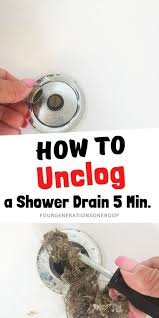 how to unclog a shower drain in 5