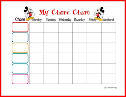 Mickey Mouse Chart Mickey Mouse Reward Chart