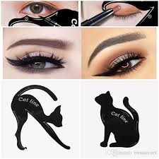 2 in 1 cat cat winged eyeliner stencil