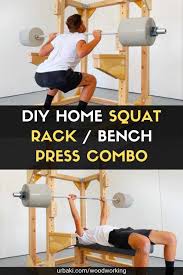 diy home squat rack bench press combo