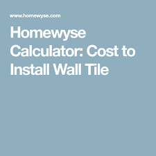 Homewyse Calculator Cost To Install