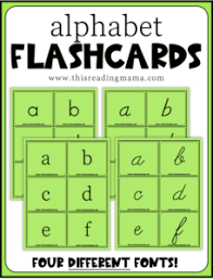 free alphabet flashcards this reading
