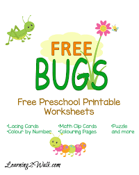 Free Preschool Bugs Worksheets Homeschool Printables For