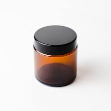 Amber Glass Jar With Lid 10cl Box Of