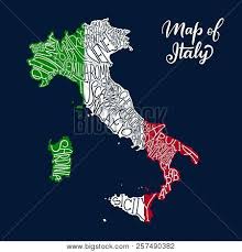 Click on the image to increase! Italy Map Regions Vector Photo Free Trial Bigstock