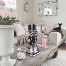 gorgeous white grey and pink interiors