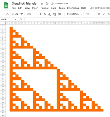 triangle in google sheets