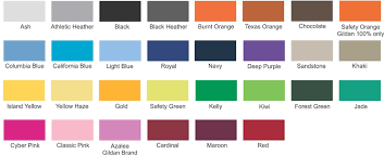 Fruit Of The Loom Colour Chart Best Picture Of Chart
