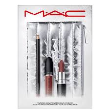 mac powdered kiss lip kit brown