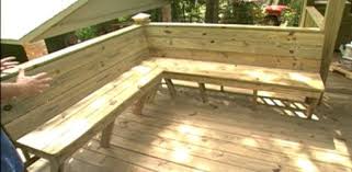 how to add built in seating to a deck