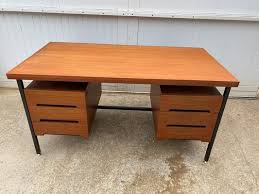Get the best deals on metal home office desks with drawers. Vintage Scandinavian Style Double Sided Teak And Metal Desk With 6 Drawers 1960s For Sale At Pamono