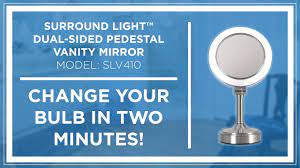 pedestal vanity mirror bulb replacement