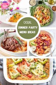 easy cal dinner party menu ideas