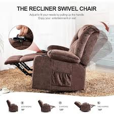 Lucklife Brown Recliner Chair Massage