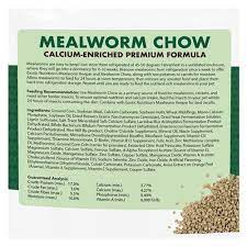 mealworm chow 1 lb exotic nutrition