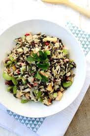 wild rice lentil salad with apples and