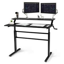 2 Tier Height Adjustable Standing Desk
