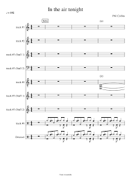 In the air tonight digital sheet music. In The Air Tonight Full Score Sheet Music For Drum Group Solo Musescore Com
