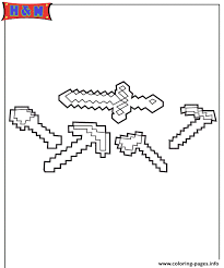 Minecraft coloring pages sword big coloring pages weston. Minecraft Weapons Coloring Pages Printable