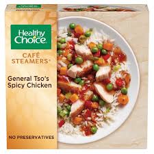 Buy products such as healthy choice simply steamers frozen dinner three cheese tortellini 9 ounce at walmart and save. Healthy Choice Cafe Steamers General Tso S Spicy Chicken Frozen Meal 10 3 Oz Walmart Com Walmart Com