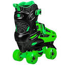 Roller Derby Boys 2-in-1 Roller/Inline Skates Black/Green, Size 3 ...