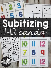 subitizing cards numbers 1 12 this