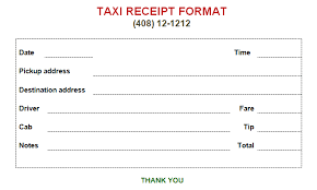 16 Free Taxi Receipt Templates Make Your Taxi Receipts Easily