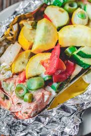 Top with 3 more lemon slices and a sprig of rosemary. Mediterranean Style Oven Baked Salmon In Foil The Mediterranean Dish