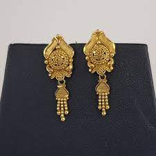 22kt plain gold earrings 4 320 grams
