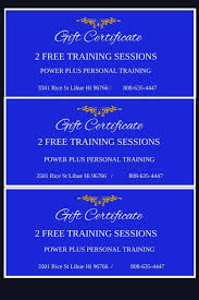 Gift Certificates Power Plus Personal Training
