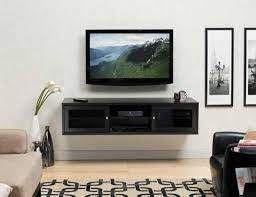 floating shelf for tv components wall