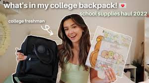 college backpack supplies haul