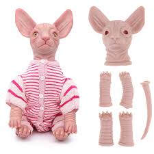 Us 30 55 35 Off Otarddoll Silicone 18inch Reborn Kits Sphynx Cat Limb Mold Realistic Cat Model Doll Unpainted Diy Handwork In Dolls From Toys