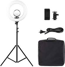 Amazon Com Craphy 18 Dimmable Ring Light 48w Ringlight 3200 5500k Bi Color Photography Studio Led Circle Lighting Kit For Makeup Video Shooting Portrait Photography Camera Photo