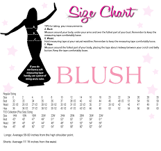 Blush Prom Size Chart