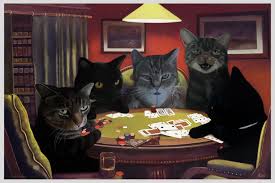 • funny cat pictures • funny cats video • cats playing • cat robbery • cat video • funny cat stories • funny cat. I Recently Completed This Digital Painting Titled My Cats Playing Poker I Decided To Re Create This Painting In Memory Cat Wallpaper Dogs Playing Poker Cats