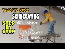 how to apply skim coat on rough surface