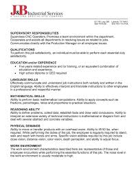 Sample Of Job Description Of Cnc Programmer Danetteforda