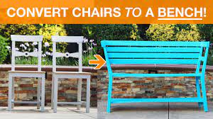 convert two chairs into a bench you