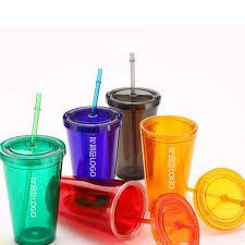 16oz double wall plastic tumbler with