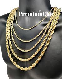 rope chain necklace 3mm to 10mm 16 to