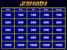 Rules for playing the jeopardy game. Jeopardy Maker Jeopardy Template Jeopardy For Kids This Or That Questions
