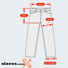 pants size chart trouser size
