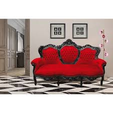baroque sofa fabric red velvet and