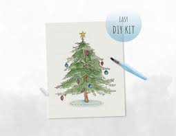 Diy Kit Watercolor Tree Easy
