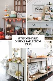 thanksgiving console table décor ideas